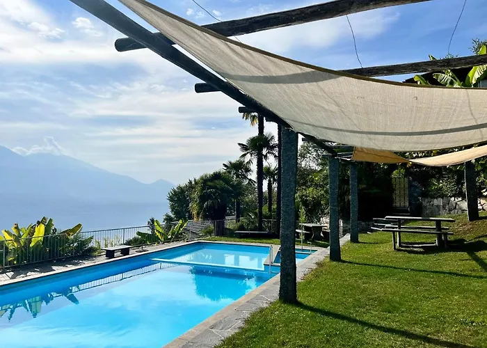 Lägenhet Mit Aussicht Auf Maggiore & Pool Tenero-Contra